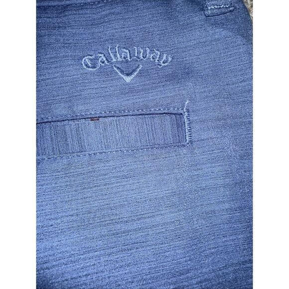 Callaway Mens Chino Golf Shorts SIZE 32 Blue  Opti Dri Stretch EUC - Picture 6 of 6